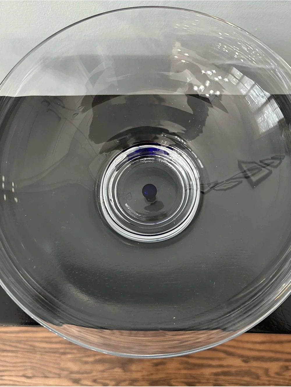 Orrefors Intermezzo Blue Teardrop Crystal Bowl 9 7/8” - Erika Lagerbielke⁠